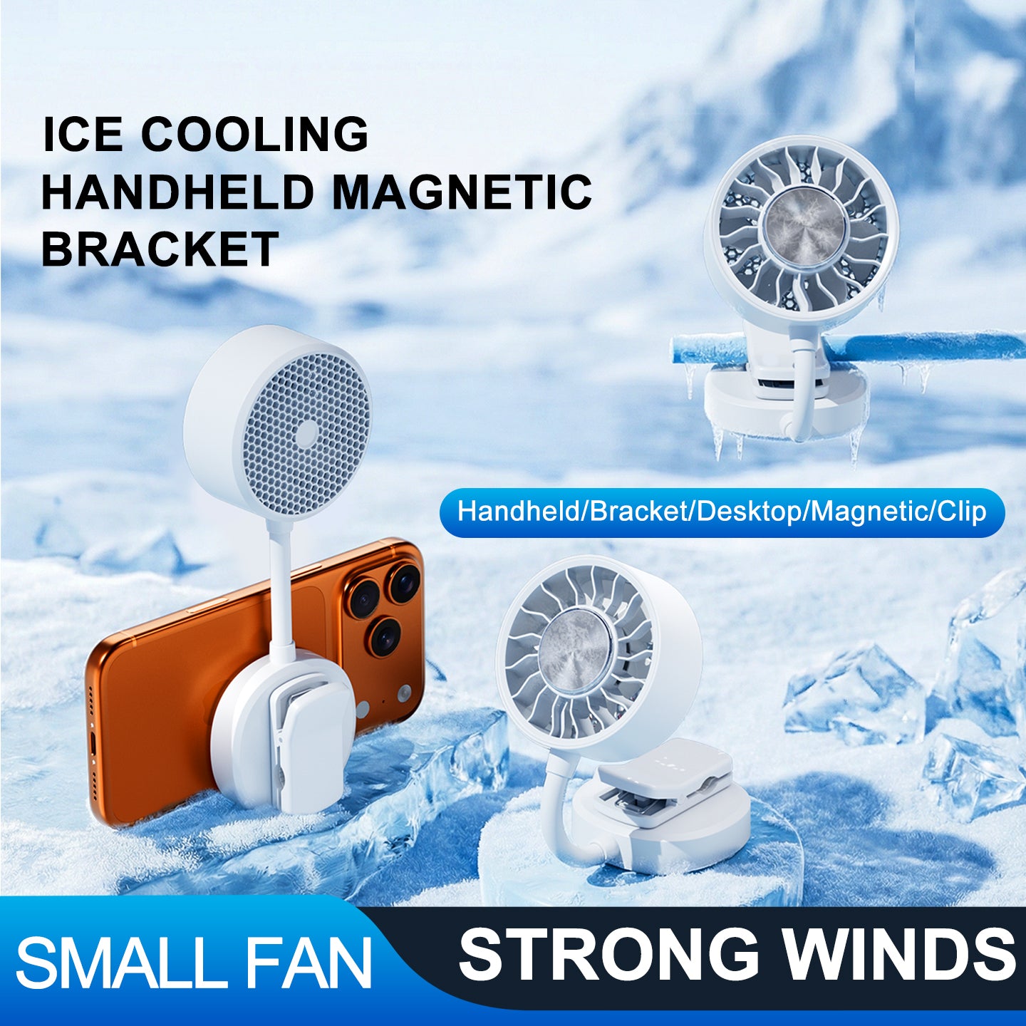 Flexible-Neck Magnetic Phone Fan