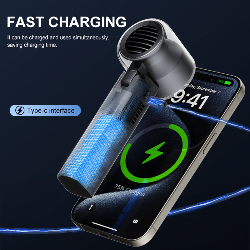 Instant Cooling Handheld Fan with TEC Semiconductor Ice Plate