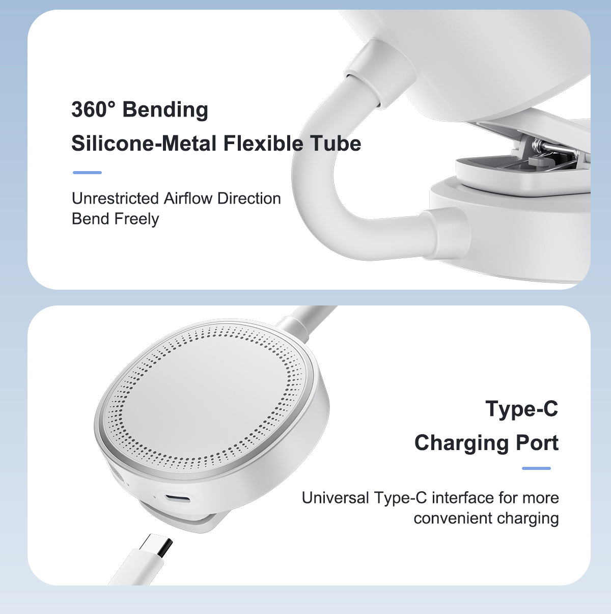 Flexible-Neck Magnetic Phone Fan