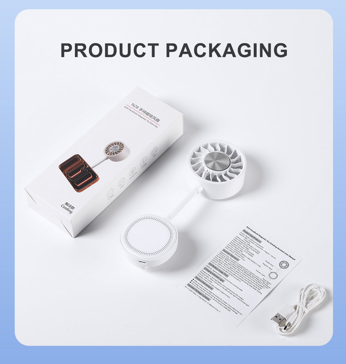 Flexible-Neck Magnetic Phone Fan